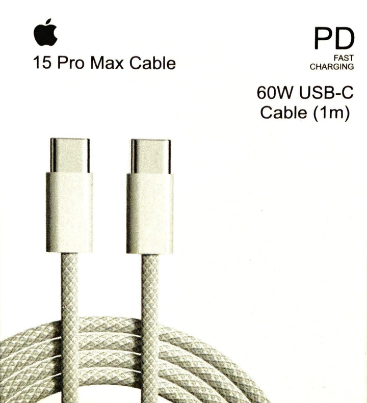 Apple iPhone 15 Pro Max Cable - 60W USB-C Cable ( 1m ) PD Fast Charging